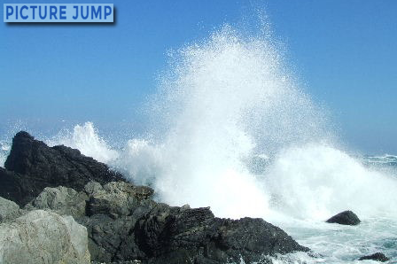 室戸岬で打ち寄せる波の高さに太平洋を体感